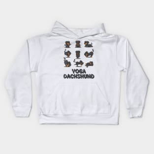 Dachshund Yoga Pose Kids Hoodie